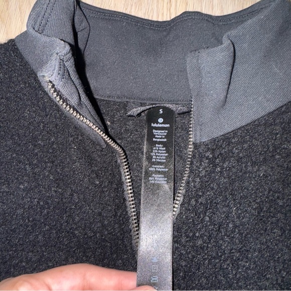 Lululemon Black Tundra Trek 1/2 Zip Sherpa Fleece Pullover - Size Small - Picture 3 of 9